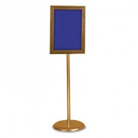 Gold Base/ Wood Frame Pedestal Easy Tack Board
