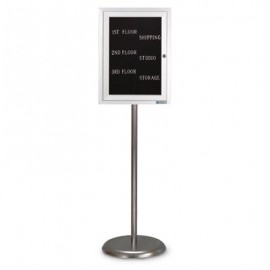 Chrome Base/ Satin Frame Pedestal Letterboard