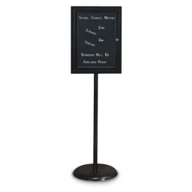 Black Base/ Black Frame Pedestal Letterboard