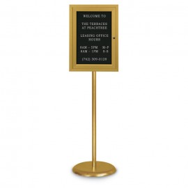 Gold Base/ Gold Frame Pedestal Letterboard