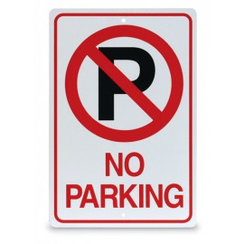 12 x 18" No Parking with Symbol Parking Lot Sign