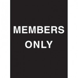 9 x 12" Members Only Acrylic Sign
