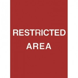 7 x 11" Restricted Area Acrylic Sign