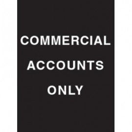 9 x 12" Commercial Accounts Only Acrylic Sign