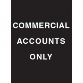 7 x 11" Commercial Accounts Only Acrylic Sign