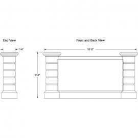 120 x 60" Single Sided Architecture Signage