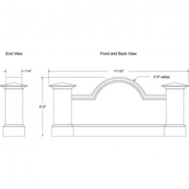 132 x 60" Single Sided Architecture Signage