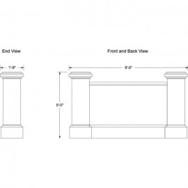 108 x 60" Double Sided Architecture Signage