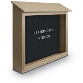 52 x 40" Top-Hinge Single Door Enclosed Letterboard Message Center